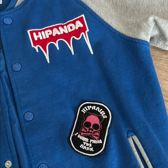 Hipanda Blue and Gray Varsity Jacket - Picture 8 of 10